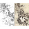 【大彩图】窦绅卿工笔画白描底稿《益景迎春晖》仙鹤临摹勾线花鸟线稿HN14 商品缩略图0