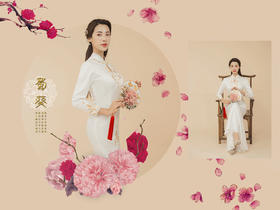 湖北长卷美拍【倾国倾城】：共精选32张，送全部底片+摩登礼盒+方10寸仿羊皮面方相册15P+ 10寸乐贝台像。