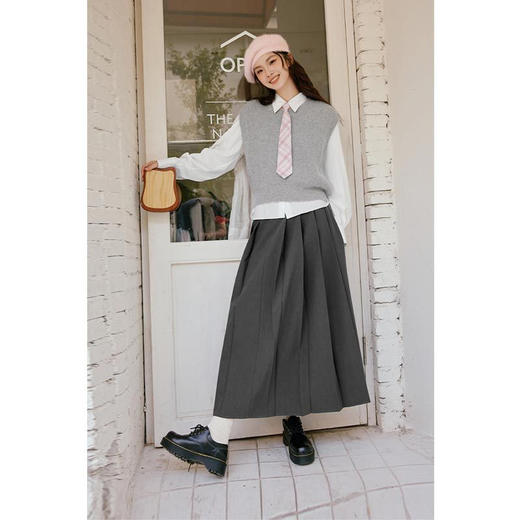 【严选】诗凡黎秋基础百搭圆领套头背心SEA330573 商品图2