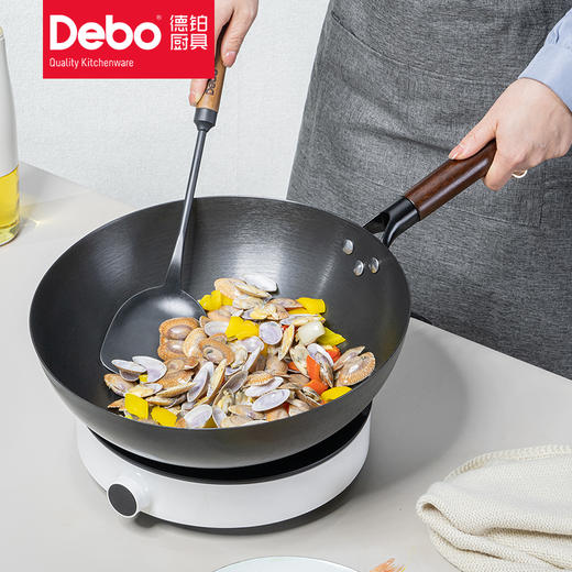 Debo徳铂哈蒙德炒锅家用炒菜锅无涂层电磁炉燃气灶通用 商品图4