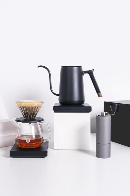 泰摩 进阶型家用手冲咖啡壶套装礼盒 温控手冲煮磨豆机电子秤滤杯 商品图3