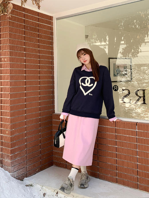 【撞色假两件套装！时尚潮流】女冬季胖mm大码加绒加厚半身裙两件套，加绒加厚的设计，暖意满满；半身裙的搭配，优雅又独特 商品图4