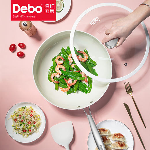 Debo德铂凯特0氟无涂层含钛炒锅电磁炉燃气灶通用 商品图3