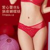 奶糖派微甜配套内裤好运红品轻盈透气性感清透网纱纯棉底档三角裤 商品缩略图2
