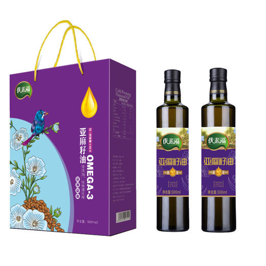 【优素福】籽语亚麻籽油 500ml*2 礼盒装 商品图2