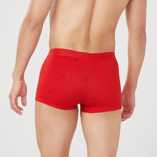 都市丽人都市锋尚日常休闲40S棉拉架棉质平角男士内裤新年本命年红品FK3CF1 商品图1