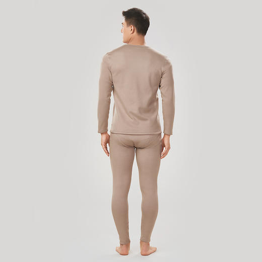 都市丽人都市锋尚强暖保暖衣负15至负5度适穿导电丝-牛奶暖暖衣男士保暖衣加厚款套装新年本命年红品FW32A5 商品图2