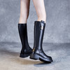 头层牛皮厚底骑士靴，秋冬新款后拉链显瘦不过膝加绒长筒靴ZM233542 商品缩略图2