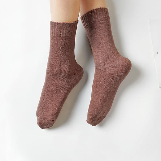 都市丽人简约系列宝宝绒中筒袜厚款女士常规袜袜子LC3DH2 商品图0