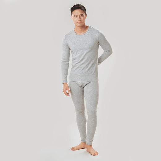 都市丽人都市锋尚舒暖保暖内衣男负5至5度适穿舒绒单面拉烫剪5A抗菌中厚保暖套装秋衣秋裤新年本命年红品FW39A1 商品图1