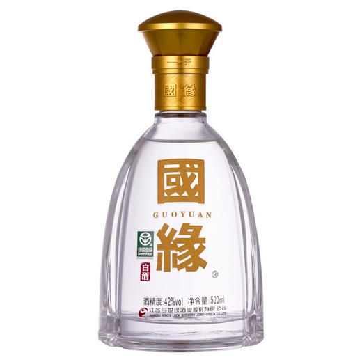 【单瓶288】今世缘 国缘对开 柔雅型白酒 42度 500ml*2  500ml*6瓶 整箱装 商品图1