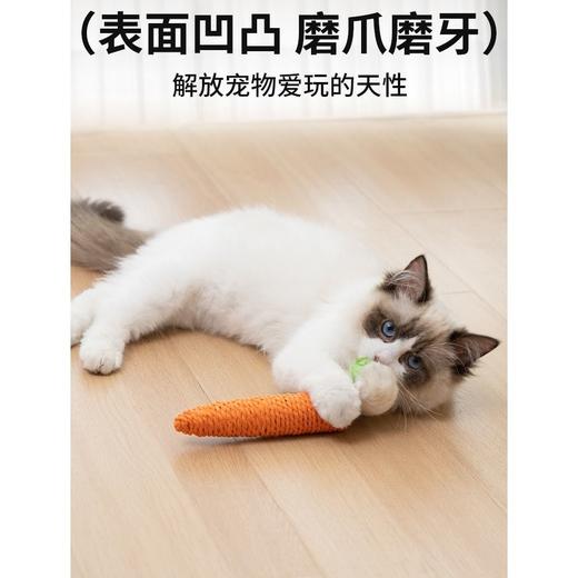剑麻胡萝卜猫咪玩具纸绳磨爪洁齿自嗨互动玩具/个 商品图1