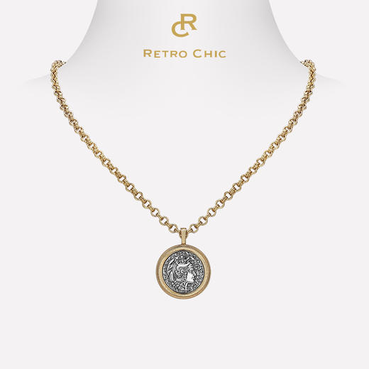 【刘鑫同款】Retro Chic意大利复古时尚首饰 罗马浮雕项链 商品图0