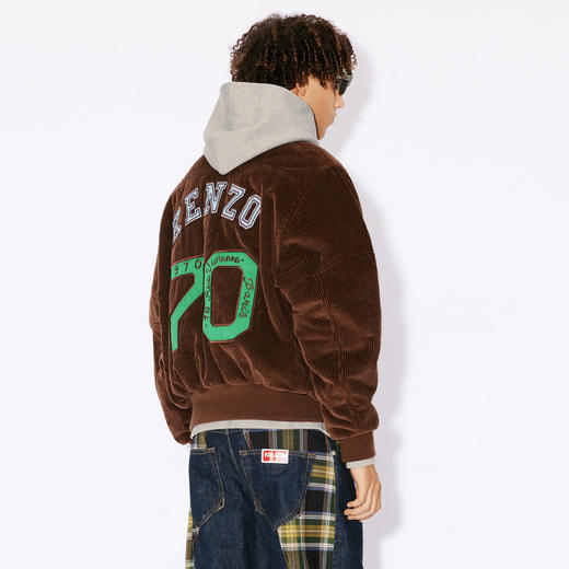 KENZO 高田贤三 男士学院徽标印花夹克外套 棕色 FD65 BL144 9CR 90 商品图2
