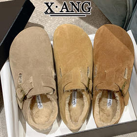 【平底加绒保暖棉鞋】2023秋冬季新款   网红毛毛鞋女豆豆鞋