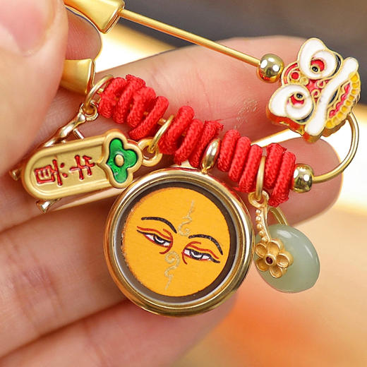 牛首山文创慧极文殊唐卡胸针女士高档胸针毛衣别针南京纪念品礼物 商品图0