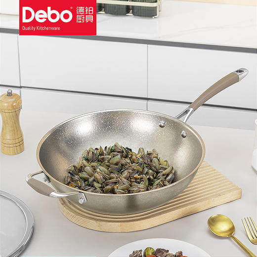 Debo德铂科维奇纯钛炒锅明火炉灶通用 商品图4