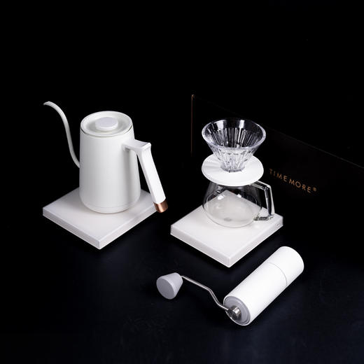 泰摩 进阶型家用手冲咖啡壶套装礼盒 温控手冲煮磨豆机电子秤滤杯 商品图6