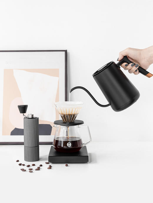 泰摩 进阶型家用手冲咖啡壶套装礼盒 温控手冲煮磨豆机电子秤滤杯 商品图4