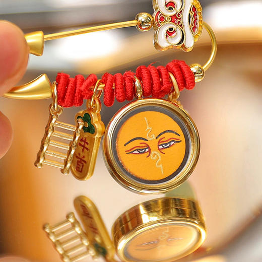 牛首山文创慧极文殊唐卡胸针女士高档胸针毛衣别针南京纪念品礼物 商品图2