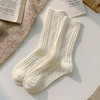【29.9/抢三双！时尚百搭】菱格羊毛袜秋冬咖色系百搭纯色女袜，中筒袜子女保暖舒适冬季堆堆袜，温暖呵护 时尚和温暖的完美结合 商品缩略图4