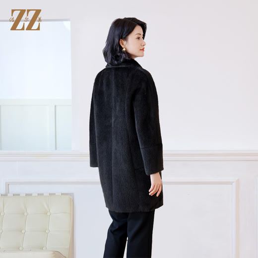 佐尔美秋冬新款 气质经典羊驼毛毛呢大衣女E24ZZ24 商品图4
