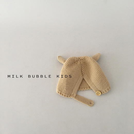 【纯色耳朵针织帽！时尚可爱】ins韩版婴儿帽子秋冬季，一岁女宝男宝秋天出游保暖宝宝毛线帽，暖意立刻加倍！柔软的针织材质，舒适保暖；精致的毛线工艺lm 商品图3