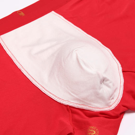 都市丽人都市锋尚铂金舒适60S莫代尔平角男士内裤新年本命年红品FK3HD1 商品图5