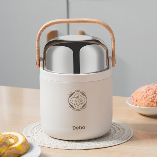 德铂316不锈钢家用保温饭盒焖烧壶带汤碗汤勺艾丽莎 商品图4