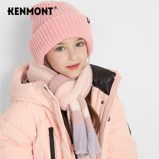 卡蒙秋冬条纹拼色儿童围巾 商品图3