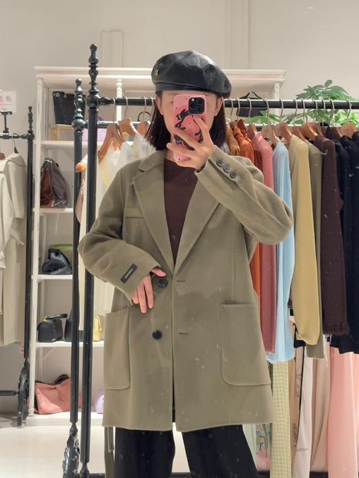 【门店同款】冬季韩版西装带腰带款双面羊毛大衣 154859643 商品图3