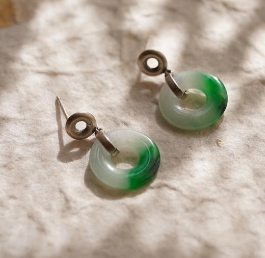 且听风吟  耳畔叮当 翡翠花片耳坠集【 嘉石136】 商品图8