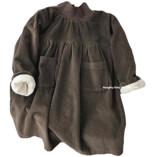 【洋气连衣裙！点亮萌宝时尚】秋冬新款女童洋气连衣裙，加绒加厚高领女宝宝娃娃裙长袖，童颜娃娃裙，温暖满满。高领设计，抵御寒风，窝心呵护。勾勒童真，宛如仙女lm 商品图6