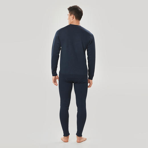 都市丽人都市锋尚超级暖臻暖保暖内衣男负15度以下适穿德绒提花复合绒加厚保暖套装秋衣秋裤FW32C7 商品图3