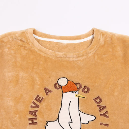 都市丽人都市锋尚生活家居男士睡衣法兰绒厚款长袖长裤类家居服套装FH32H6 商品图4