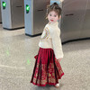 【女童马面裙套装！汉服时尚新美学】秋冬长袖儿童汉服国风，改良唐装女宝宝古装裙子，马面图案在纯净白色中流转，传承经典又融入时尚元素，儿童汉服的复古气息和仙女般的飘逸 商品缩略图7