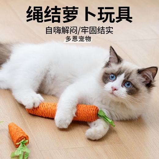 剑麻胡萝卜猫咪玩具纸绳磨爪洁齿自嗨互动玩具/个 商品图0
