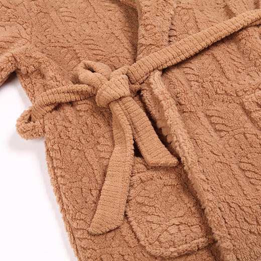 都市丽人都市锋尚生活家居男士睡衣长毛绒剪花法兰绒单件袍家居服厚款单件袍家居服FH37A2 商品图4