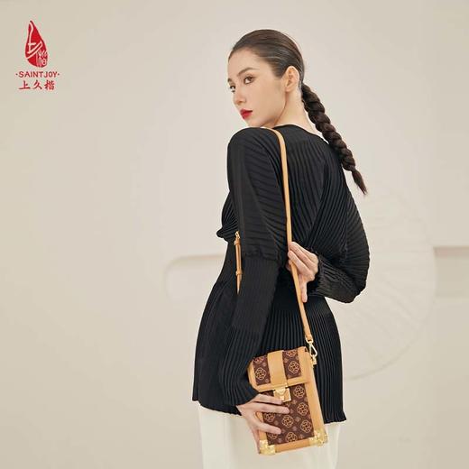 SAINTJOY/上久楷 宋锦斜背包 上久福钱 BWS23B0701 商品图3