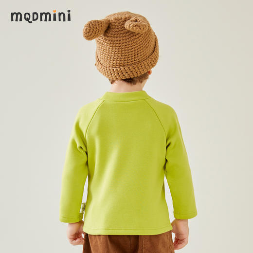 【加绒】【MQDmini】【80-130】男童秋冬加绒打底衫半高领保暖上衣 商品图4