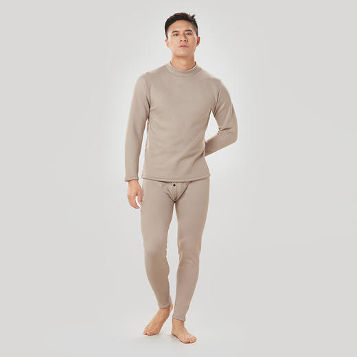 都市丽人都市锋尚超级暖臻暖保暖内衣男负15度以下适穿导电丝-牛奶暖暖衣加厚套装秋衣秋裤FW32A7 商品图1