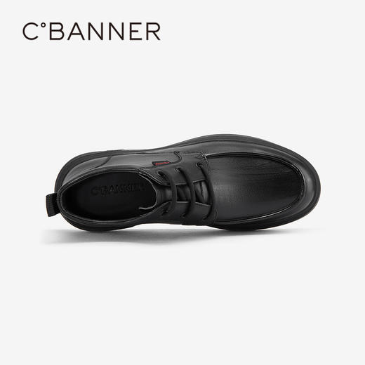 千百度男鞋秋冬正装皮鞋真皮男士商务休闲皮鞋加绒保暖A23566811 商品图2