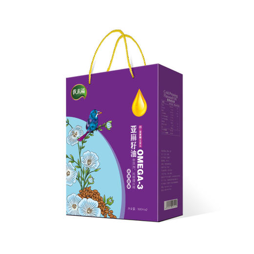 【优素福】籽语亚麻籽油 500ml*2 礼盒装 商品图1