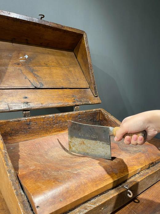 十九世纪法国可携式肉铺砧板及木箱，顺丰包邮 商品图1