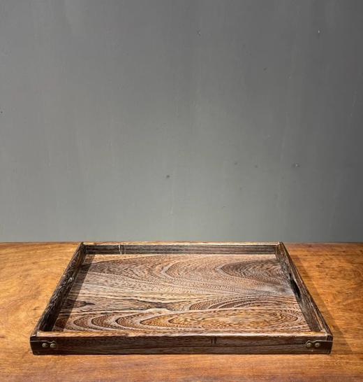 老榆木镶铜边长方托盘，顺丰包邮 商品图13