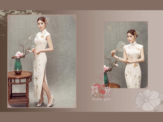 湖北长卷美拍【富贵花开】：共精选24张，送全部底片+ 翻屏高级10Ｘ10寸“浅语”仿羊皮面方相册12P +10寸乐贝台像 商品图0