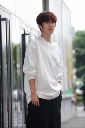 333564157极简纯色圆领卫衣