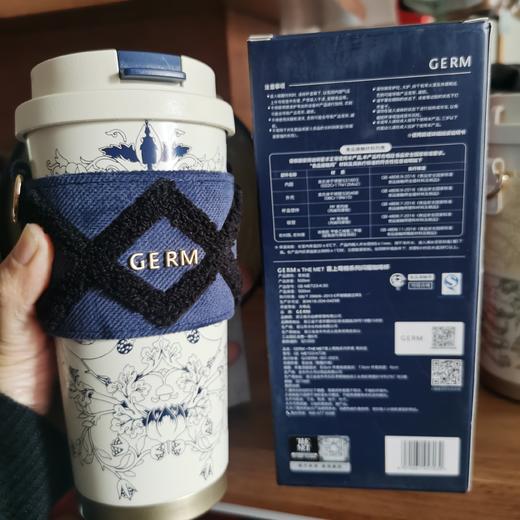 保温杯格沵喜上莓梢系弄闪耀咖啡杯莫伯蓝杯500ML 商品图0