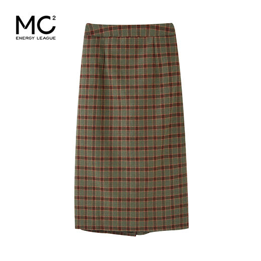 呢料格子半裙-3179Q3242517 商品图0