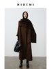 HIDEMI 澳洲美利奴羊毛双面呢分体大围巾式极简廓形长款大衣 商品缩略图5